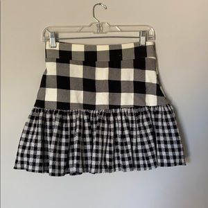 Black and white patterned skirt